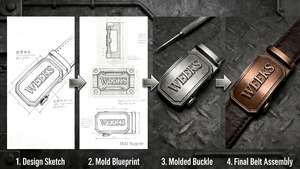 WEEKS ZPE3002 Fibbia a Piastra in Lega Sottile Piccola di Alta Qualità Stile Retrò 1.4CM Nera Semplice Versatile per Abiti, Vestiti e <span class=keywords><strong>Jeans</strong></span> da <span class=keywords><strong>Donna</strong></span> - Product Image 5