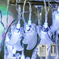 Guirlandes lumineuses en forme de citrouille à piles, 8 fonctions, blanc chaud, indice de protection IP44, 3 m de long, pour costumes et fêtes