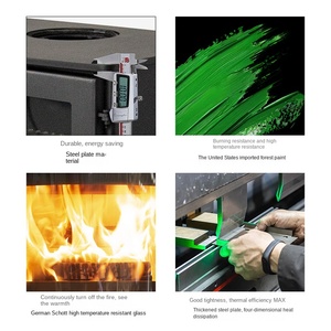Innovadora Estufa de Leña con Fuego Real en una <span class=keywords><strong>Chimenea</strong></span> de Hierro Fundido, Eficiente y Moderna para Calefacción del Hogar - Product Image 5