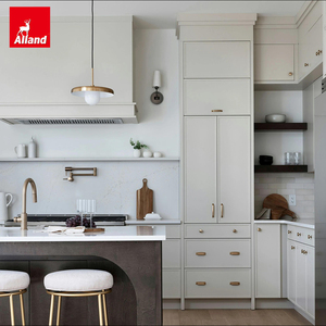 Ensemble de meubles de cuisine Alland Luxury Fitted Smart en bois massif avec finition laquée, style campagnard anglais, complet avec tiroirs - Product Image 3
