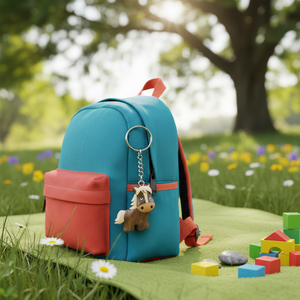 Portachiavi in legno a forma di cavallo, mini ciondolo a forma di animale, regalo per bambini e adulti - Product Image 3