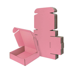 Individuell Bedruckte Rosa Wellpappe-Versandkartons mit Logo Matt-Laminierung und Prägung - Product Image 6