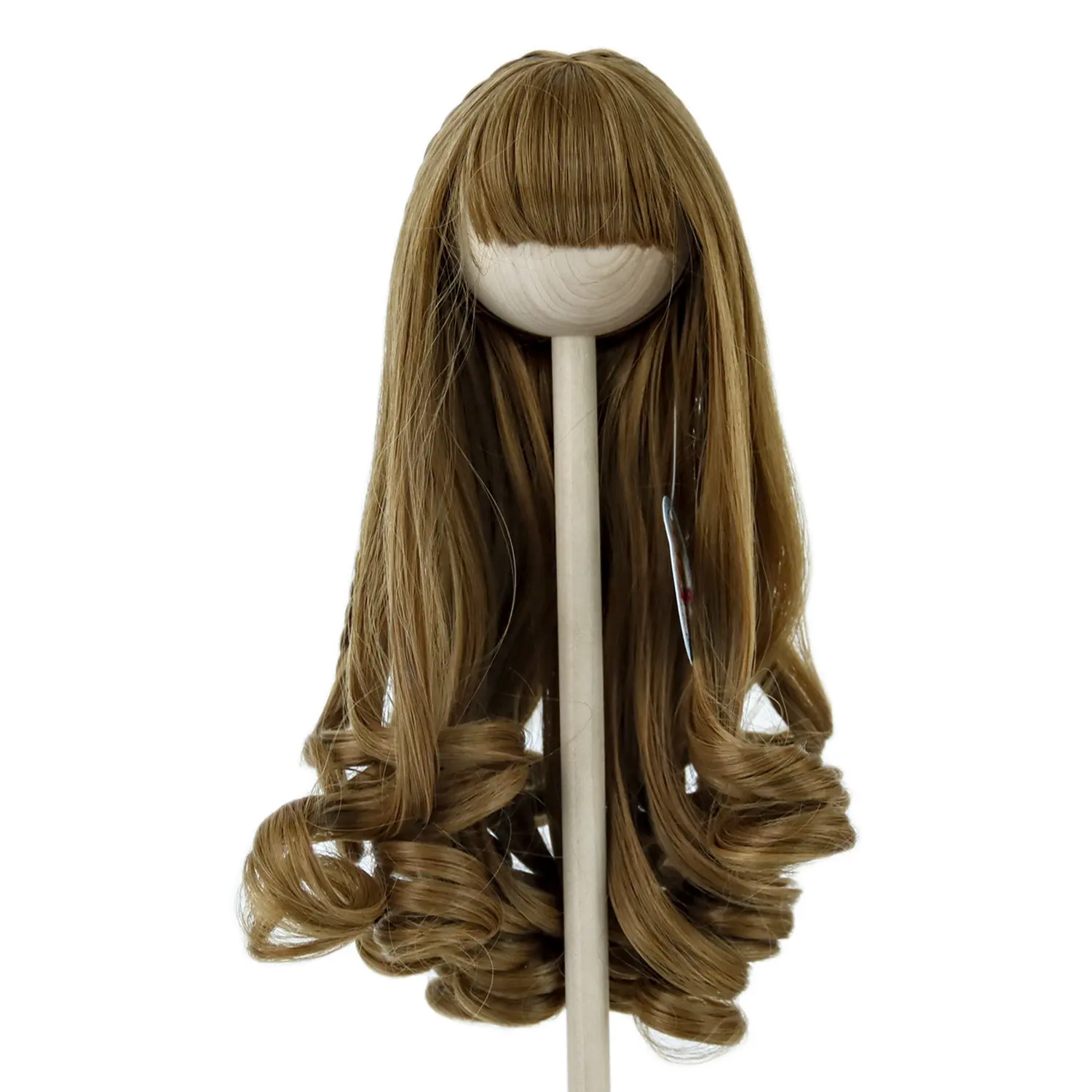 BJD doll hair 22cm 24cm head long straight bangs jerry curly brown blonde synthetic hair for 1/3 8-9 inch bjd doll accessories