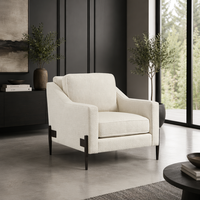Fauteuil d'appoint moderne en bouclette, style luxe discret, pour salon, maison moderne, loft urbain