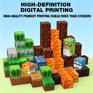 Bloques de Construcción Magnéticos al por Mayor, Juguete STEM de Dinosaurios para Preescolares, Set de Construcción de Cubos de Píxeles 3D, Precio al por Mayor - Product Image 4