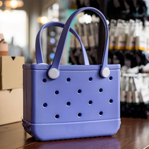 Sac de plage en EVA personnalisé avec logo, vente en gros d'usine, sac à main en caoutchouc tendance pour l'été, sac à dos étanche en silicone EVA - Product Image 2
