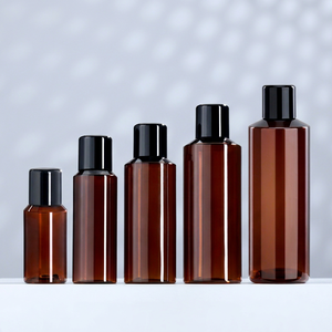 120ml PET Cosmetic <b>Bottle</b> Clear <b>Plastic</b> Container with 24 410 Neck Screw Cap and Pump Head Custom Color Packaging - Product Image 1