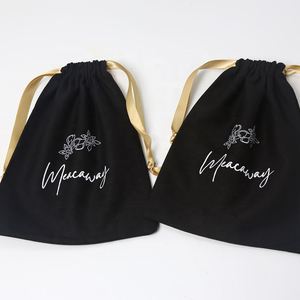 Wholesale Custom No Logo Printed Canvas Cotton Drawstring Shoe Gift <b>String</b> Bag Dust Bags Covers for Handbags - Product Image 5