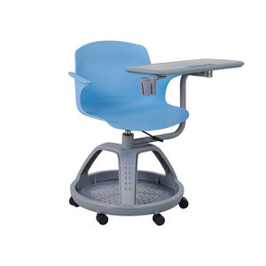 Chaise d'étudiant universitaire moderne et durable en plastique ergonomique avec tablette d'écriture pour réunions, formation et bureau à domicile - Product Image 1