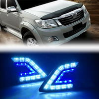 OVOVS – feu avant DRL blanc bleu Super lumineux, phare de jour spécial pour Toyota Hilux 2012-2014