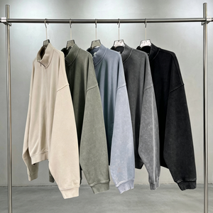 Blouson Zippé Homme Oversize Effet Délavé Acide, Personnalisable, Lourd, Style Vintage, Unisexe, Streetwear, à Bas Prix TKAN9132 - Product Image 1