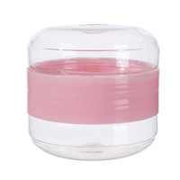 Boîte alimentaire et à bonbons transparente double couche en PET/PP de 250 ml, ronde, pour le rangement de petites gommes et l'affichage de chewing-gums