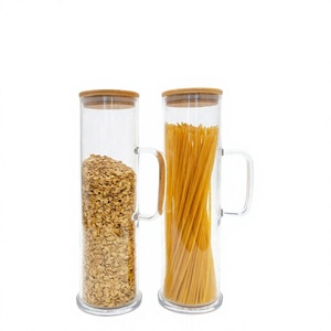 Nouveau design – Pot en verre classique pour spaghetti, compatible micro-ondes, avec poignée, idéal pour le camping - Product Image 3