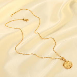 Collar de acero inoxidable chapado en oro de 18k con colgante de letra A-Z, regalo unisex, joyería de moda. - Product Image 3