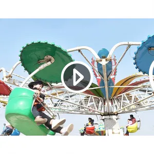 Pretpark Carnaval Spel Leuk Kermis Sensatie Kermisattractie Swing Twister Dubbele Vliegende Stoelen Rijdt Parachutist Rit