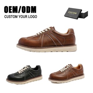 2025 automne hommes fond épais Style britannique étudiants <span class=keywords><strong>petites</strong></span> chaussures en cuir Oxford fond blanc à lacets mode tendance chaussures - Product Image 1