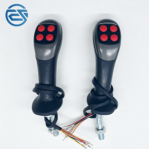 Manette <span class=keywords><strong>de</strong></span> commande hydraulique électrique à 4 boutons pour excavatrice, avec accessoire <span class=keywords><strong>de</strong></span> préhension <span class=keywords><strong>de</strong></span> bois modifié pour grappin à billes, ensemble <span class=keywords><strong>de</strong></span> poignée <span class=keywords><strong>de</strong></span> joystick - Product Image 4