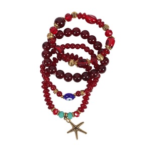 Pulsera de Cuentas con Estrella Bohemia, Chapada en Oro, Resina Acrílica, Joyería de Moda Unisex HY-2671-1 - Product Image 5