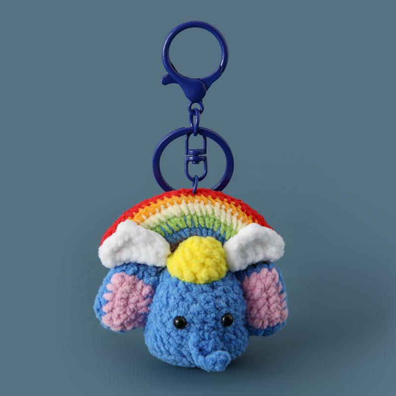 Éléphant volant style arc-en-ciel