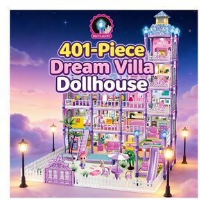 Kit de Casa en Miniatura para Armar, Modelo de Villa de Plástico PVC con Luces y Accesorios, Juguete Creativo para Niñas y Niños - Product Image 3