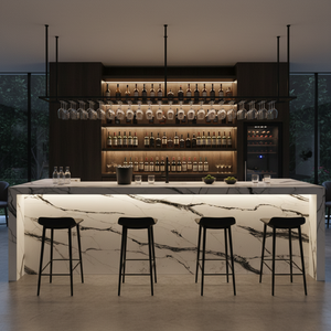 OEM sang trọng calacatta Trắng đậm đen veining thiết kế Thạch anh slab thạch anh Countertop cho nhà bếp backsplash sảnh khách sạn - Product Image 6