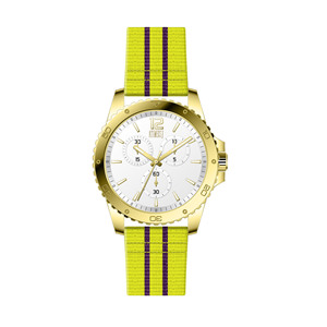 Unisex Quartz <b>Watch</b> with Metal <b>Case</b> and Colorful Nylon Strap, Fashion Casual Design for Street, Party and Daily Social Wear. - Product Image 5