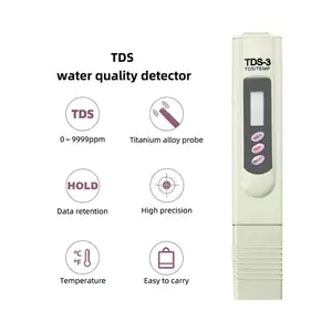 Digital Water Hardness Tester TDS-3 PPM Temperature Water Hardness Tester Hold Pen Type Digital TDS Meter