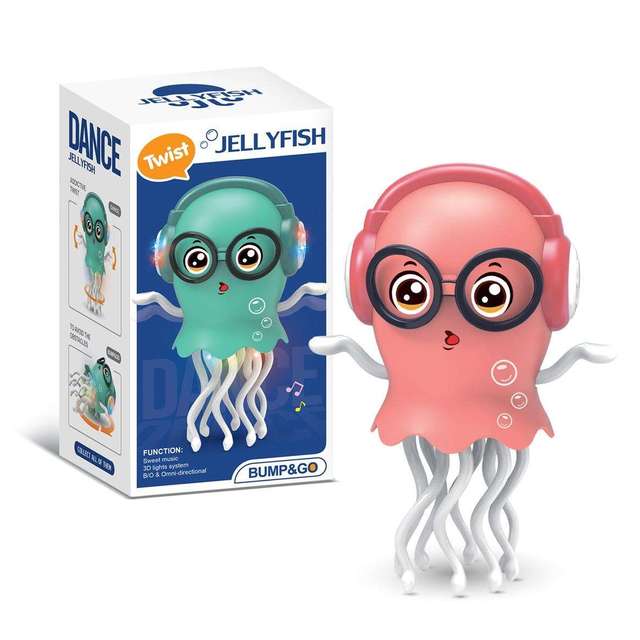 2025 Trending Electric Walking Squid Music Sensing Automatic Crawling Dancing Plastic Octopus Toy for Kids