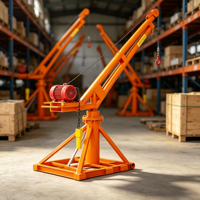 Mini-grue de levage extérieure électrique télécommandée avec palan électrique