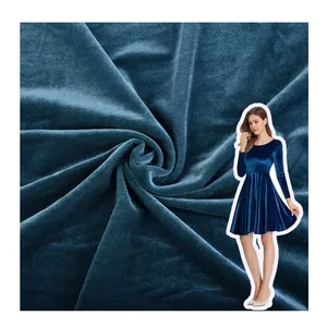Colourful polyester spandex high elastic velvet korean velvet fabric for clothing and home textile