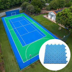 พื้นสนามกีฬาแบบประกอบเองสำหรับบาสเกตบอล/เทนนิส ทำจากพลาสติกแบบประกบติดตั้งภายนอกอาคาร - Product Image 1