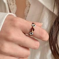 Nouveauté 2026 : Bague en acier inoxydable couleur caramel taro, motif gouttelettes, pour femme, accessoire de bijouterie fantaisie