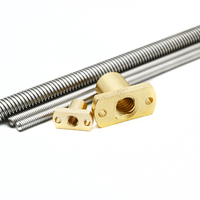 Ball Screw Brass Nut with Bearing Stainless Steel Factory Direct Customized Length 50-2000mm