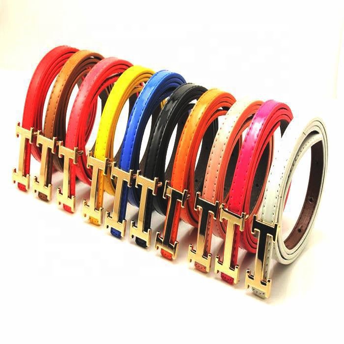 Модные женские тонкие поясные ремни карамельных цветов из искусственной кожи