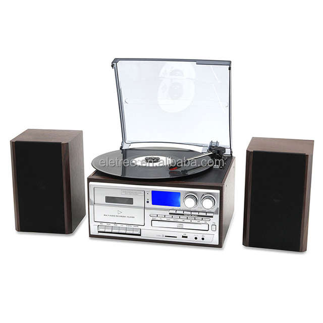 9 in 1 Vintage Turntable Cd Cassette Vinyl Record Player Toca Disco Vinilo Tocadiscos De Vinilo Con Usb Casette Y Cd