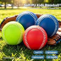 Pelota de Entrenamiento de Espuma Ligera de PU Suave para Práctica de Béisbol, para Jóvenes, Uso en Interiores y Exteriores, Juego de Ejercicio de Béisbol, Suministro al por Mayor OEM