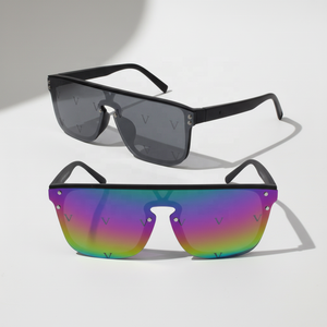 <span class=keywords><strong>Gafas</strong></span> de Sol de Diseñador de Marca Famosa, <span class=keywords><strong>Montura</strong></span> Cuadrada Grande, Protección UV400, Estilo Retro Vintage, para Hombre y Mujer - Product Image 1