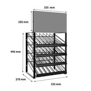 Tienda minorista <span class=keywords><strong>Mini</strong></span> soporte para botellas Almacenamiento con 224 pigmentos Alambre de metal Soporte para pintura en aerosol Estante de exhibición - Product Image 3