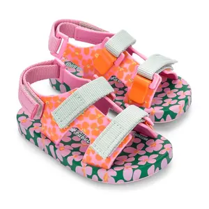 Children Kids Designer Sandal Cute Rainbow Dot Beach Jelly Shoes Famous Brand Melissa Style Baby Girl Sandals