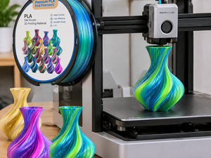 Filament PLA Soie Yiqiu3D Bicolore et Tricolore 1,75 mm, Effet Métallique Laser, 8 Combinaisons de Couleurs pour Bambu Lab Creality Anycubic - Product Image 3