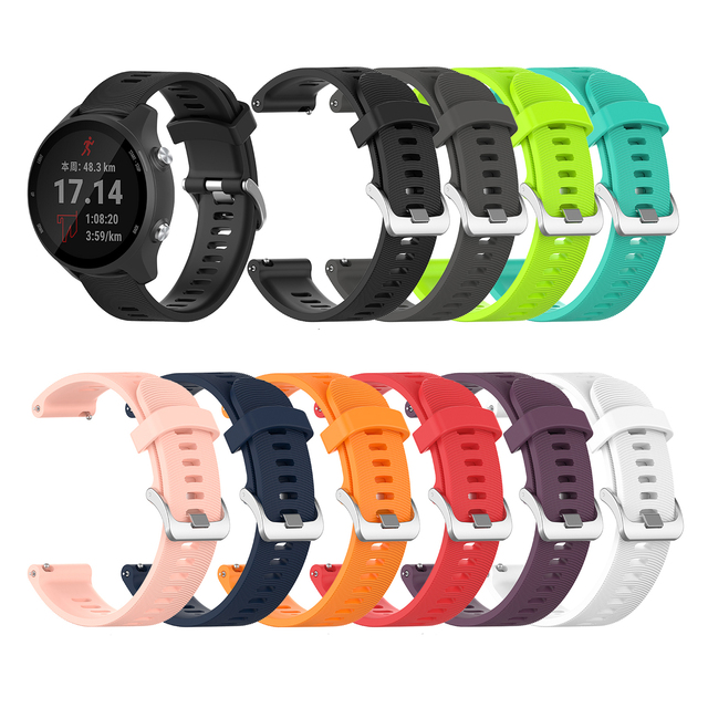 Official Style 20mm Silicone Strap Replacement for Garmin Forerunner 245 M 55 158 Smart Watch Band 645 Music Smart Watch Band