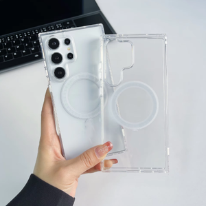 Custodia <span class=keywords><strong>per</strong></span> Telefono GSCASE con Caricatore Wireless Magnetico Trasparente <span class=keywords><strong>per</strong></span> <span class=keywords><strong>Samsung</strong></span> S26 Ultra S25 Ultra S24 S23 <span class=keywords><strong>S22</strong></span> <span class=keywords><strong>Plus</strong></span> - Product Image 2