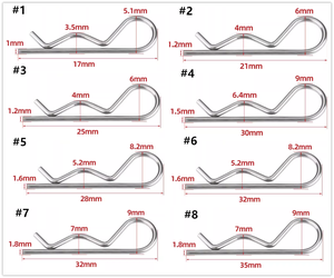 Штырь из нержавеющей стали и зажим типа B с различными предохранительными штифтами - Product Image 3