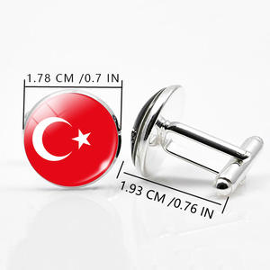 กระดุมข้อมือธงชาติแอฟริกาสำหรับผู้ชายของขวัญเครื่องประดับโลโก้ที่กำหนดเอง - Product Image 3