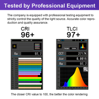 Lumière LED RGB VISICO 80W pour photographie vidéo, bicolore 2700K-6500K, 360 couleurs complètes, contrôle par application, studio, téléphone, caméra, CRI élevé