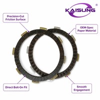 Sistem Transmisi Plat Kopling KAISUNG HCM CG125 Tahan Lama (Bahan Berbasis Kertas) Baru Garansi 12 Bulan untuk Dream/CG125