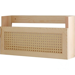Porte-revues en bois, panier de rangement en <span class=keywords><strong>bambou</strong></span> et <span class=keywords><strong>rotin</strong></span>, étagères murales - Product Image 2