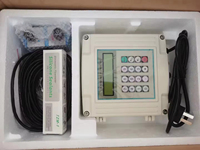 Medidor de Flujo Ultrasónico de Abrazadera con Pantalla LCD para Agua, Medición No Invasiva, Digital, Preciso al 1%R, Acero Inoxidable, Montaje en Pared
