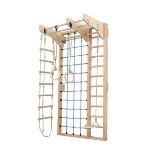 Childrens Indoor Climbing <b>Frame</b> Wooden Playground Equipment With <b>Swing</b> And Ladder For 2 To 4 Years Old Kids - Product Image 5