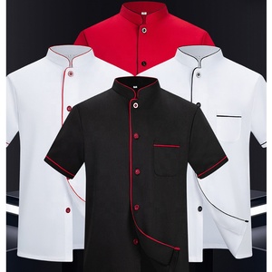 Chaqueta <span class=keywords><strong>de</strong></span> Chef para Catering, <span class=keywords><strong>Ropa</strong></span> <span class=keywords><strong>de</strong></span> Trabajo, <span class=keywords><strong>Ropa</strong></span> <span class=keywords><strong>de</strong></span> Verano <span class=keywords><strong>de</strong></span> Manga Corta para Hombre, <span class=keywords><strong>Ropa</strong></span> <span class=keywords><strong>de</strong></span> Chef para <span class=keywords><strong>Hotel</strong></span>, Restaurante, Cantina, Repostería y Cocina - Product Image 4